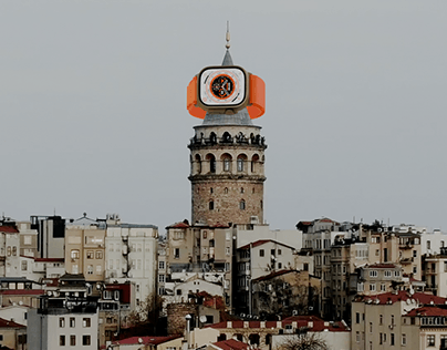 Apple watch on the Galata Tower