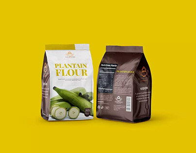 Plantain/Beans/Yam Flour Packaging Design