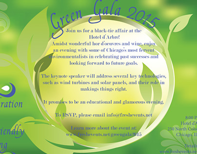 Green Gala Invitation