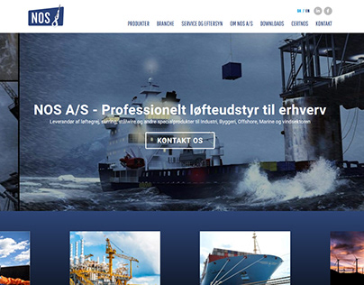 Website with lifting equipment for industry