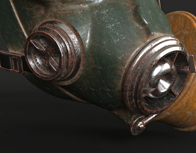 GAS MASK TEXTURING AND SHADING