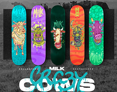 Milk Skateboards - Crazy Cows Collections