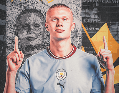 Erling Haaland Concept Poster Manchester City