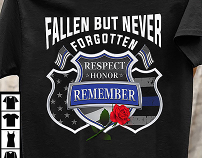 Respect Honor Remember Police Sublimation PNG Digital