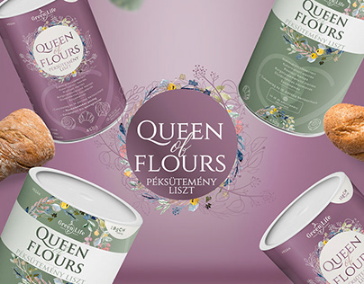 Queen of Flours package design and branding