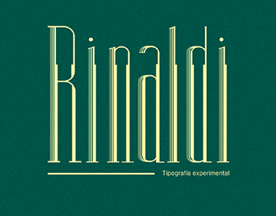 RINALDI | Tipografía experimental