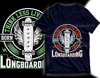 Best Selling Longboarding T-shirt Design