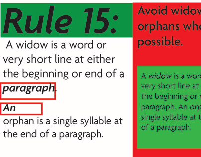one of the 19 Rules of Typography