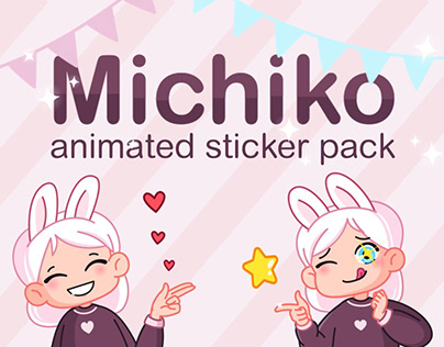 Animated Sticker Pack Michiko
