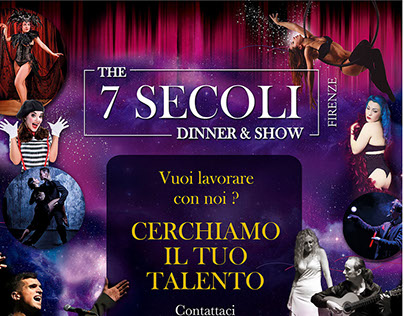 Graphic Promotion for "The 7 Secoli Dinner & Show"