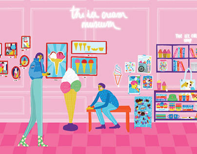 The Ice Cream Museum Illustration