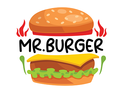 Logo design for fast food mr.burger