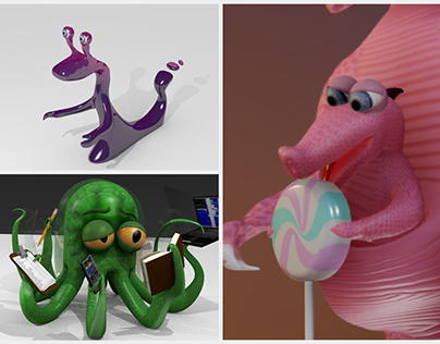 3d Monsters for a project that got cancelled..