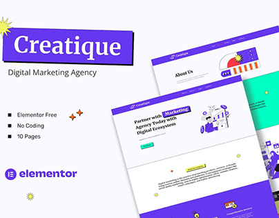Creatique - Digital Marketing Agency Elementor