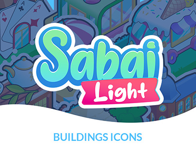 Sabai Light Game. Buildings icons