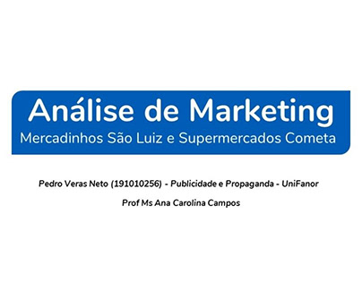 Análise de Marketing (São Luiz e COMETA)
