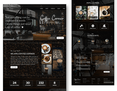 Project thumbnail - UI/UX | Coffee Shop Website Design | Coffee Corner