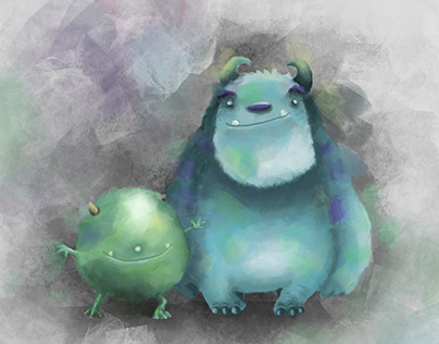 Mike Wazowski and Sully - Monsters inc.