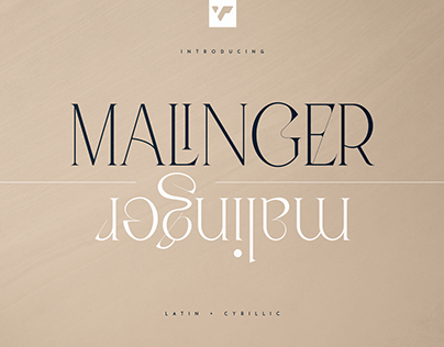 Malinger - Stylish Serif font - latin and cyrillic