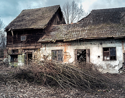 Old, abandoned manor house