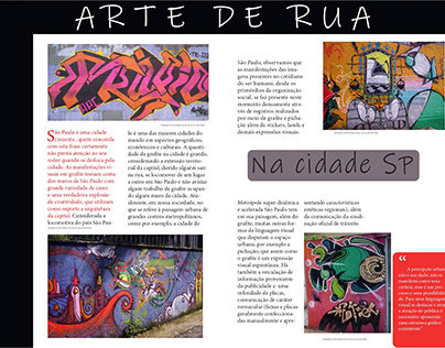Diagramação revista: Arte de rua