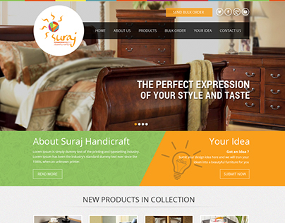 Suraj Handicrafts Website design