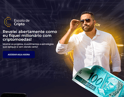 Landing Page Milionário com Cripto | Marketing Digital