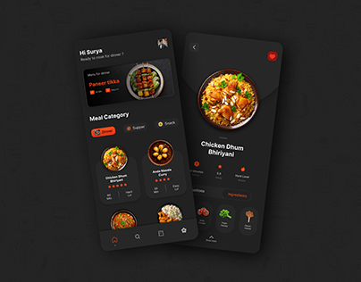 Food Recipe App - UI Design Concept