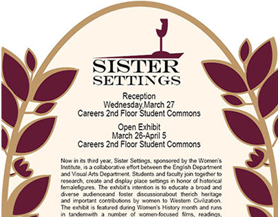 Sister Setting Event Poster/Menu