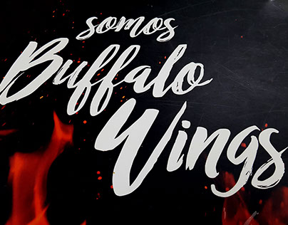 Diseño, illustración y fotografía menú Buffalo Wings.