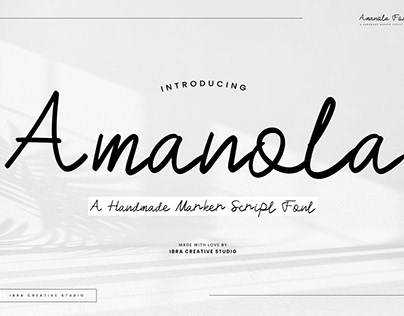 Amanola – A Handmade Marker Script Font