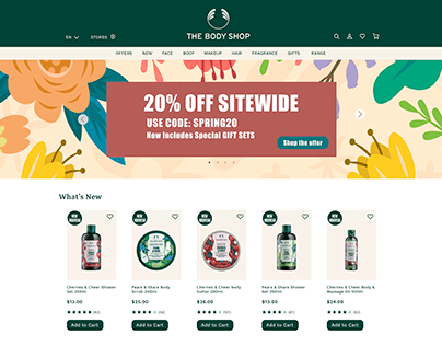 The Body Shop Redesign | Website Re-design | Web Design