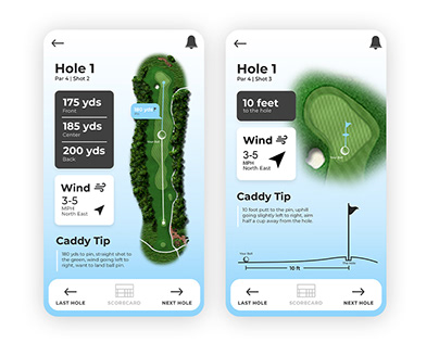 Golf Caddy App Design