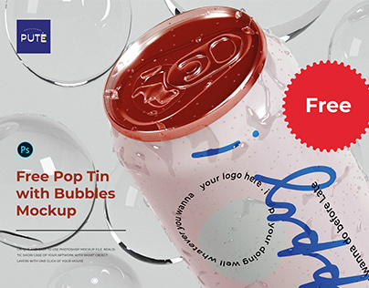 FREE MOCKUP TIN TOP WITH BUBBLES