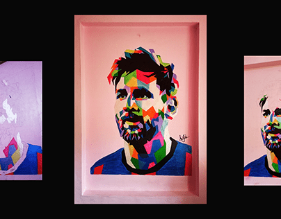 Lionel Messi Wallpainting
