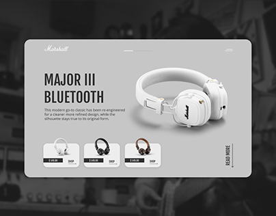 Redesign of the Marshall's headphones website