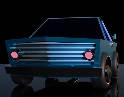 Race Car Low-poly 3D model