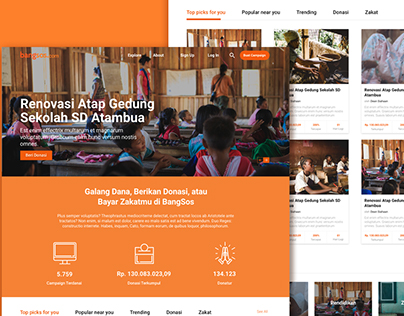 BangSos - Website Design for Crowdfunding Program