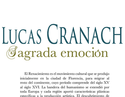 Lucas Cranach, sagrada emoción