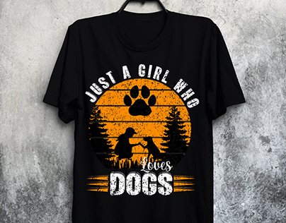 Just A girl who t shirt design, dogs t shirts design