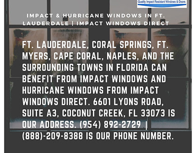 Impact Windows for Homeowners in Coconut Creek