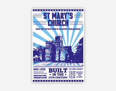 Hatch Show Print Poster - St Mary's Church, Stafford
