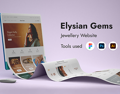 Project thumbnail - Elysian Gems: Jewelry Homepage Layout Design Showcase