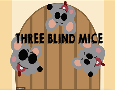Illustrating the nursery Rhyme Three Blind Mice