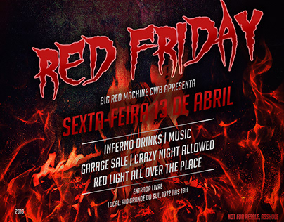Red Friday Party flyer