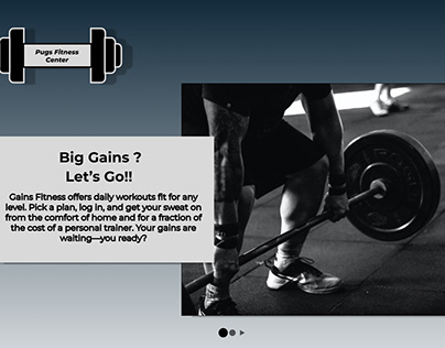 Pugs Fitness Center (Fitness Membership Landing Page)