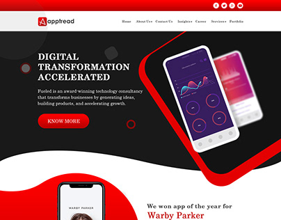 app tread website design