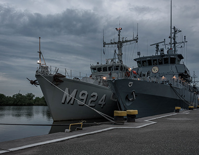 Warships in the Szczecin port