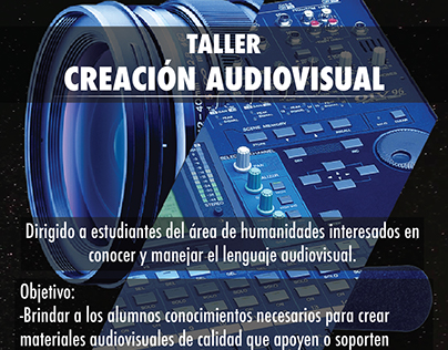 Cartel Taller Creación audiovisual.