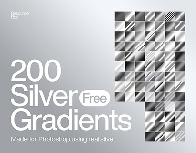 200 Free Silver Photoshop Gradients